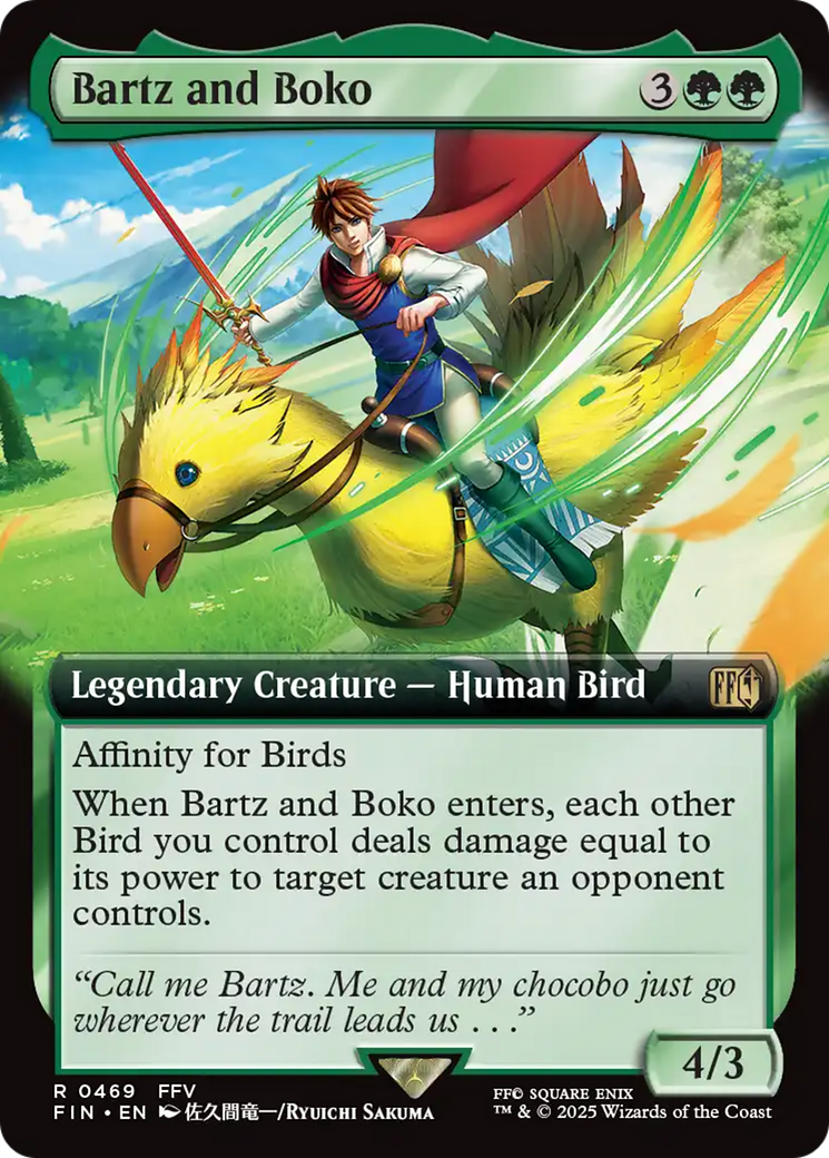 Bartz and Boko (Extended Art) [FINAL FANTASY] MTG Single Magic: The Gathering | Red Claw Gaming