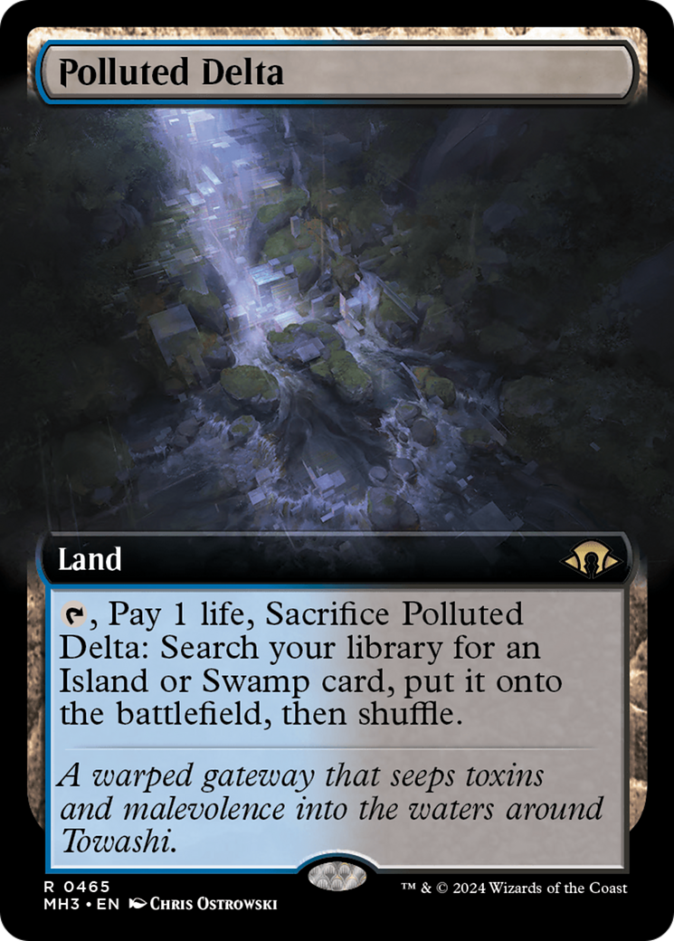 Polluted Delta (Extended Art) [Modern Horizons 3] MTG Single Magic: The Gathering | Red Claw Gaming