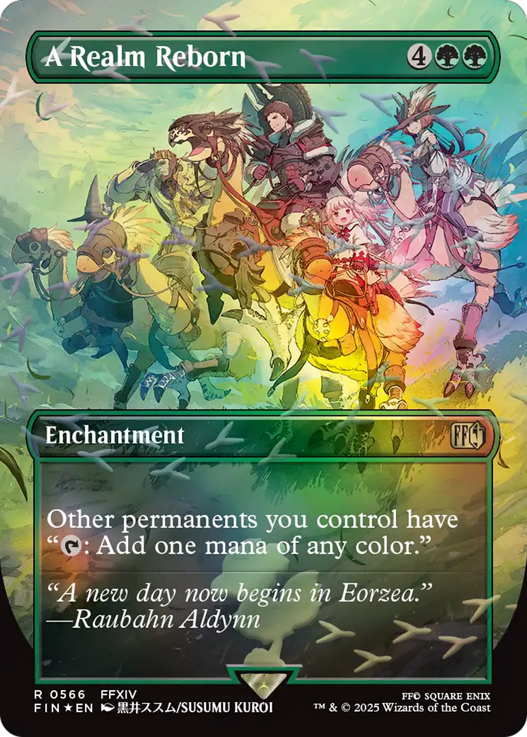 A Realm Reborn (Borderless) (Chocobo Track Foil) [FINAL FANTASY] MTG Single Magic: The Gathering | Red Claw Gaming