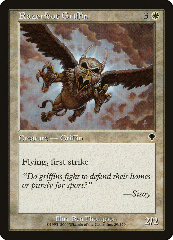 Razorfoot Griffin [Invasion] MTG Single Magic: The Gathering | Red Claw Gaming