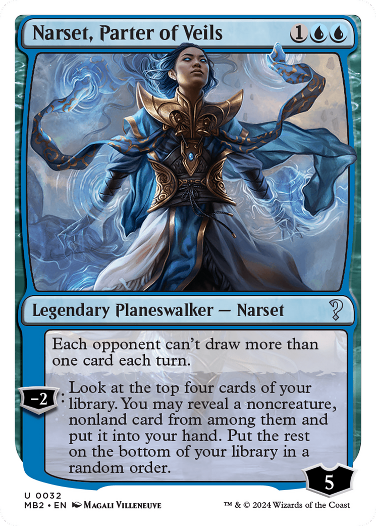 Narset, Parter of Veils (White Border) [Mystery Booster 2] MTG Single Magic: The Gathering | Red Claw Gaming