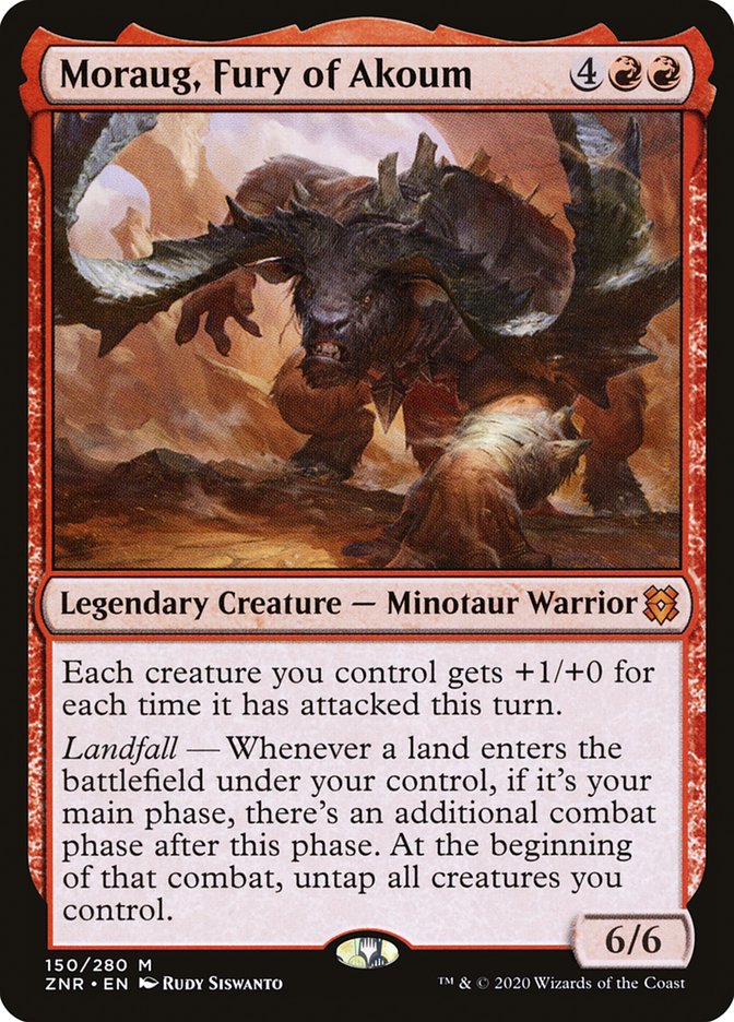 Moraug, Fury of Akoum [Zendikar Rising] MTG Single Magic: The Gathering | Red Claw Gaming