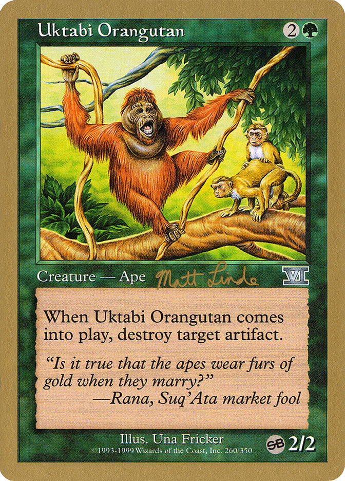 Uktabi Orangutan (Matt Linde) (SB) [World Championship Decks 1999] MTG Single Magic: The Gathering | Red Claw Gaming