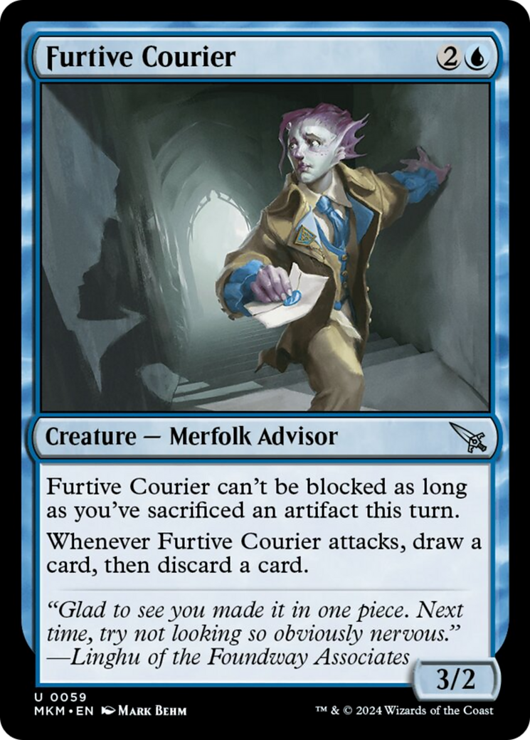 Furtive Courier [Murders at Karlov Manor] MTG Single Magic: The Gathering    | Red Claw Gaming
