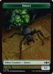 Insect (0022) // Plant Double-Sided Token [Tarkir: Dragonstorm Commander Tokens] MTG Single Magic: The Gathering | Red Claw Gaming