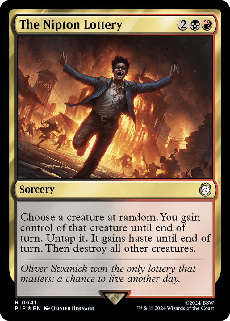 The Nipton Lottery (Surge Foil) [Fallout] MTG Single Magic: The Gathering    | Red Claw Gaming