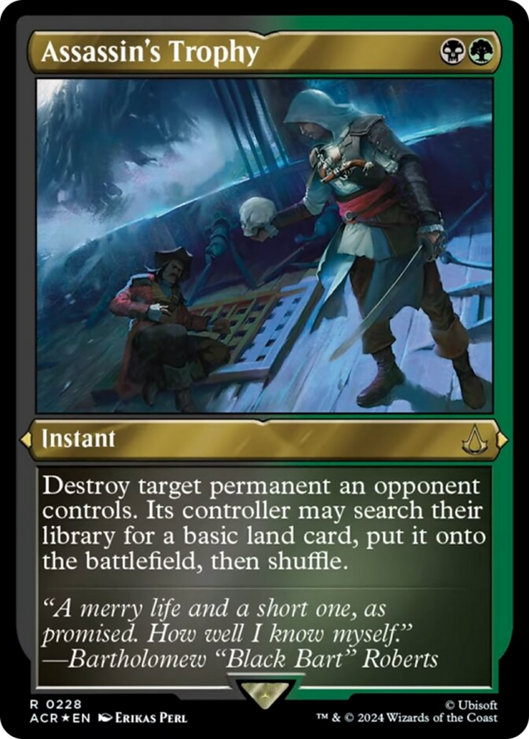 Assassin's Trophy (Foil Etched) [Assassin's Creed] MTG Single Magic: The Gathering | Red Claw Gaming