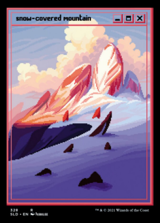 Snow-Covered Mountain (328) [Secret Lair Drop Series] MTG Single Magic: The Gathering | Red Claw Gaming