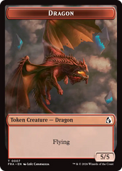 Dragon // Lotus Double-Sided Token [Reality Fracture Tokens] | Red Claw Gaming