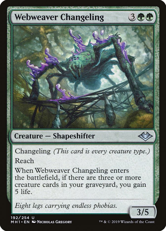 Webweaver Changeling [Modern Horizons] MTG Single Magic: The Gathering    | Red Claw Gaming