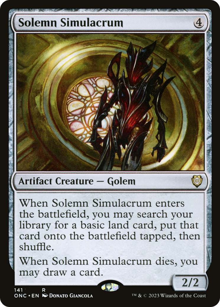 Solemn Simulacrum [Phyrexia: All Will Be One Commander] MTG Single Magic: The Gathering | Red Claw Gaming