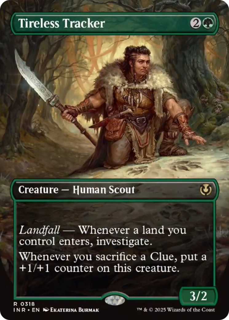 Tireless Tracker (Borderless) [Innistrad Remastered] MTG Single Magic: The Gathering | Red Claw Gaming