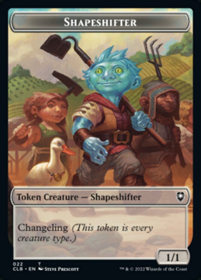 Shapeshifter (022) // Clue Double-Sided Token [Commander Legends: Battle for Baldur's Gate Tokens] MTG Single Magic: The Gathering | Red Claw Gaming