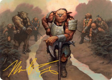 Hobgoblin Bandit Lord Art Card (Gold-Stamped Signature) [Dungeons & Dragons: Adventures in the Forgotten Realms Art Series] MTG Single Magic: The Gathering | Red Claw Gaming