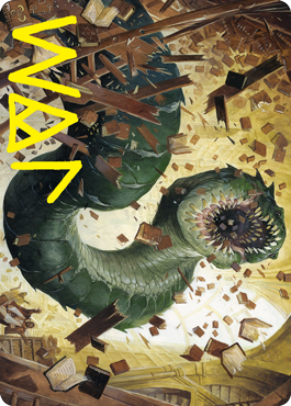 Bookwurm Art Card (Gold-Stamped Signature) [Strixhaven: School of Mages Art Series] MTG Single Magic: The Gathering | Red Claw Gaming