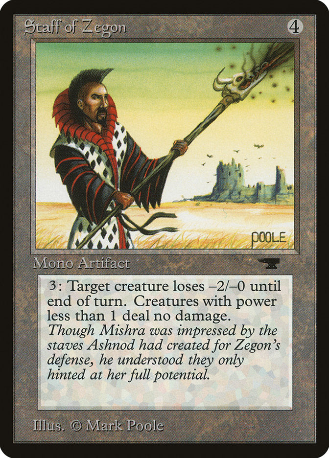 Staff of Zegon [Antiquities] MTG Single Magic: The Gathering | Red Claw Gaming