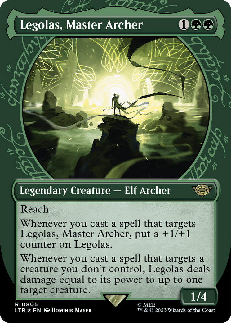 Legolas, Master Archer (Showcase) (Surge Foil) [The Lord of the Rings: Tales of Middle-Earth] MTG Single Magic: The Gathering | Red Claw Gaming