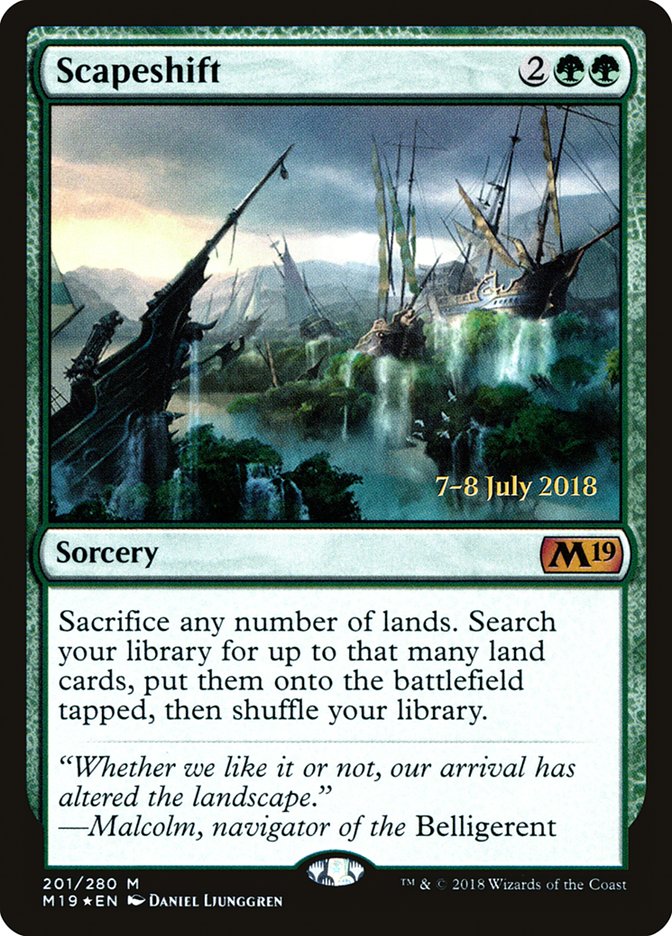 Scapeshift [Core Set 2019 Prerelease Promos] MTG Single Magic: The Gathering | Red Claw Gaming
