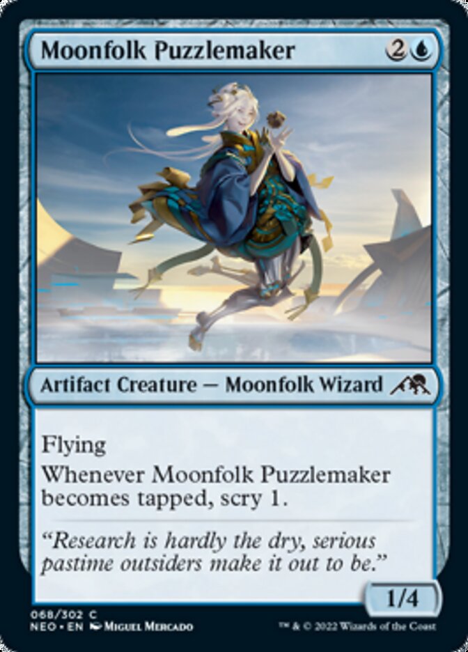 Moonfolk Puzzlemaker [Kamigawa: Neon Dynasty] MTG Single Magic: The Gathering    | Red Claw Gaming