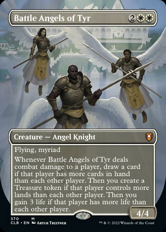Battle Angels of Tyr (Borderless Alternate Art) [Commander Legends: Battle for Baldur's Gate] MTG Single Magic: The Gathering | Red Claw Gaming