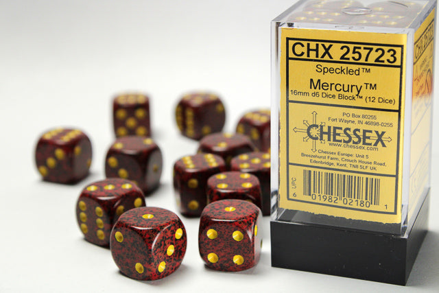 Speckled Mercury 16mm D6 Dice Chessex    | Red Claw Gaming