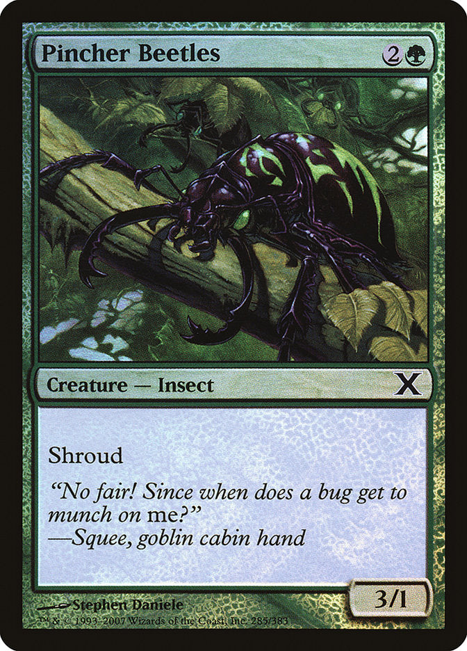 Pincher Beetles (Premium Foil) [Tenth Edition] MTG Single Magic: The Gathering | Red Claw Gaming