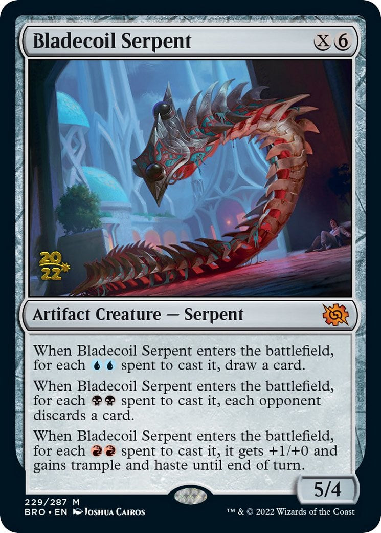 Bladecoil Serpent [The Brothers' War Prerelease Promos] MTG Single Magic: The Gathering | Red Claw Gaming