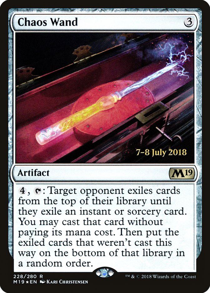 Chaos Wand [Core Set 2019 Prerelease Promos] MTG Single Magic: The Gathering | Red Claw Gaming