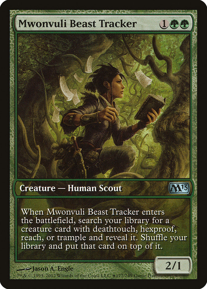 Mwonvuli Beast Tracker (Game Day) [Magic 2013 Promos] MTG Single Magic: The Gathering | Red Claw Gaming