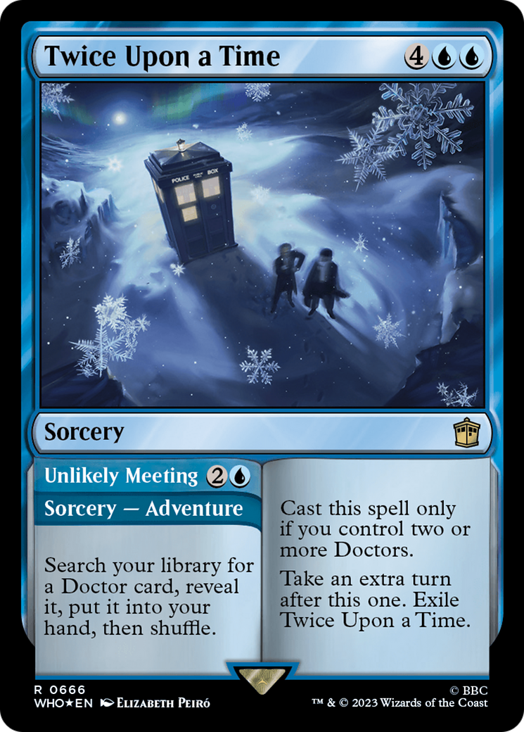 Twice Upon a Time // Unlikely Meeting (Surge Foil) [Doctor Who] MTG Single Magic: The Gathering | Red Claw Gaming
