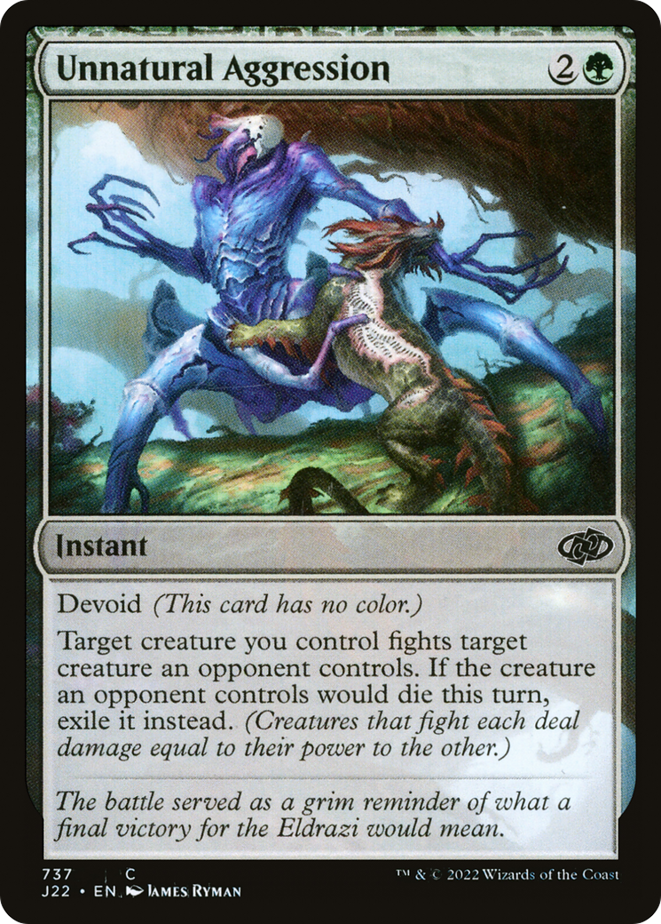 Unnatural Aggression [Jumpstart 2022] MTG Single Magic: The Gathering | Red Claw Gaming