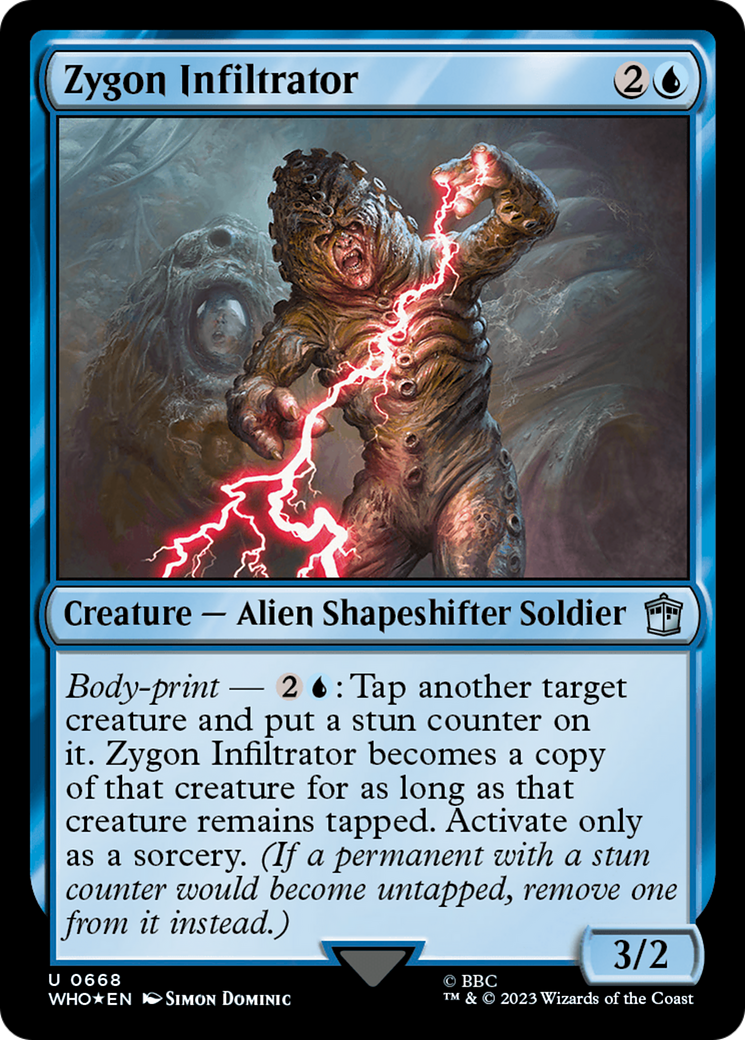 Zygon Infiltrator (Surge Foil) [Doctor Who] MTG Single Magic: The Gathering    | Red Claw Gaming