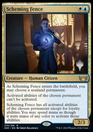 Scheming Fence (Promo Pack) [Streets of New Capenna Promos] MTG Single Magic: The Gathering | Red Claw Gaming