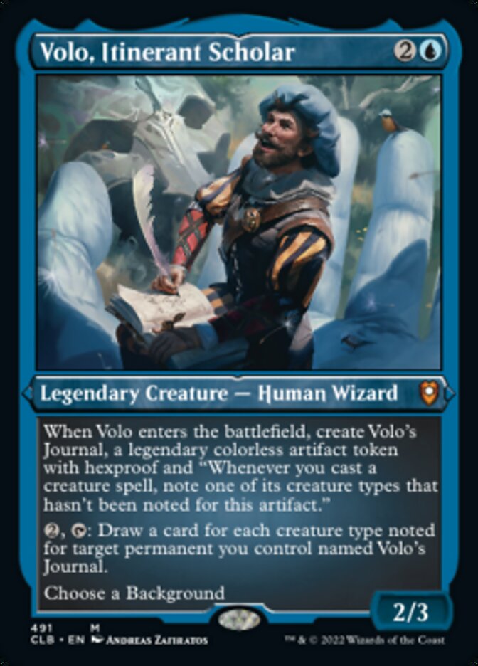 Volo, Itinerant Scholar (Foil Etched) [Commander Legends: Battle for Baldur's Gate] MTG Single Magic: The Gathering | Red Claw Gaming