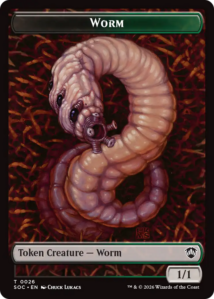 Eldrazi Spawn // Worm Double-Sided Token [Secrets of Strixhaven Commander Tokens] MTG Single Magic: The Gathering | Red Claw Gaming