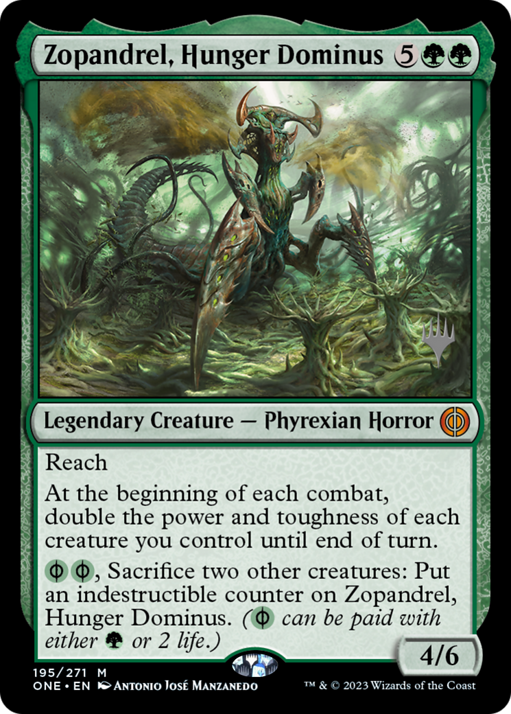Zopandrel, Hunger Dominus (Promo Pack) [Phyrexia: All Will Be One Promos] MTG Single Magic: The Gathering | Red Claw Gaming