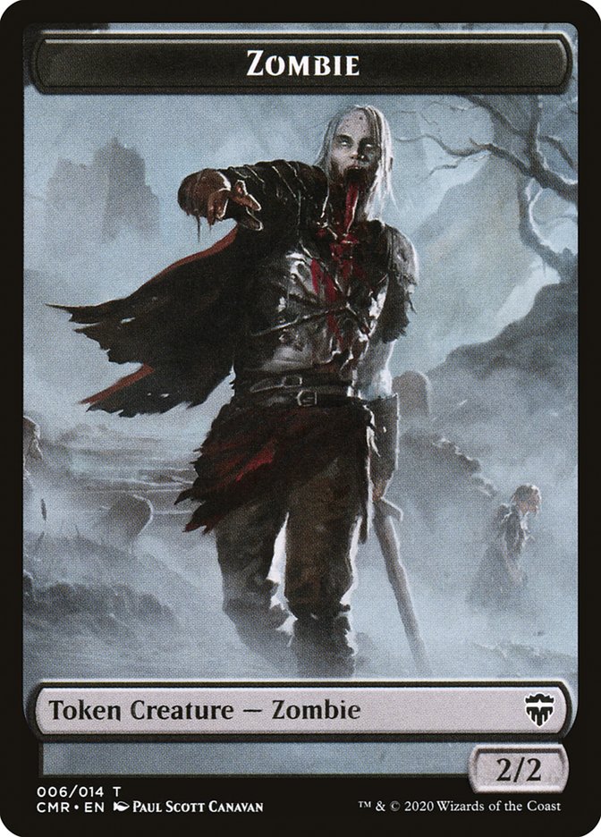 Treasure // Zombie Double-Sided Token [Commander Legends Tokens] MTG Single Magic: The Gathering | Red Claw Gaming