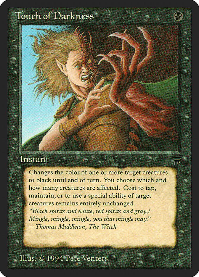 Touch of Darkness [Legends] MTG Single Magic: The Gathering | Red Claw Gaming