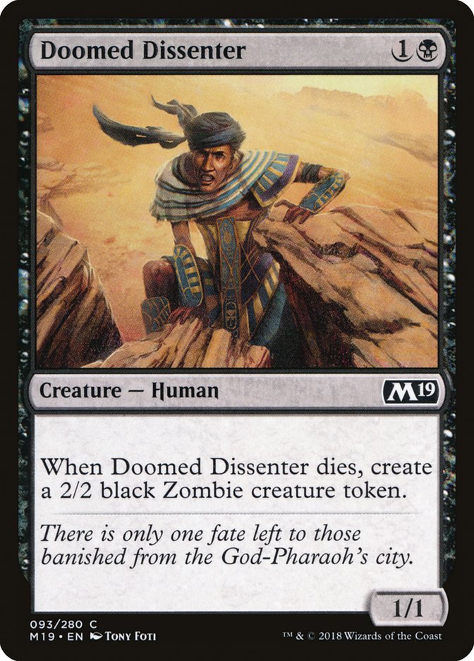 Doomed Dissenter [Core Set 2019] MTG Single Magic: The Gathering | Red Claw Gaming