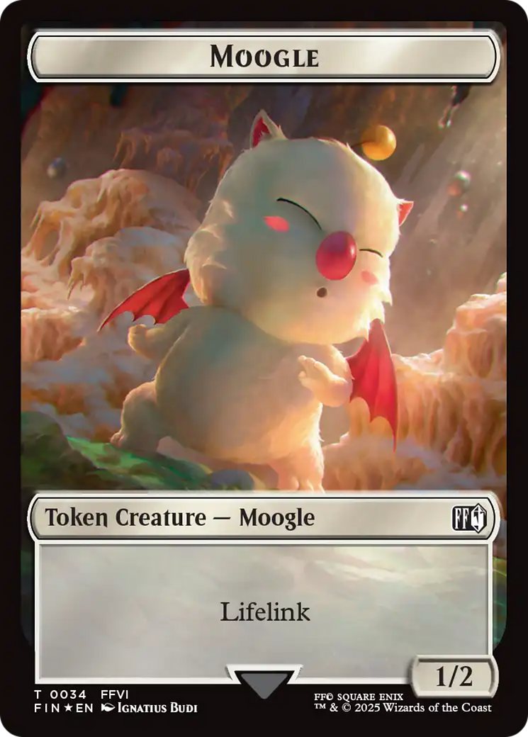 Moogle (0034) // Treasure (0036) Double-Sided Token (Surge Foil) [FINAL FANTASY Tokens] MTG Single Magic: The Gathering | Red Claw Gaming