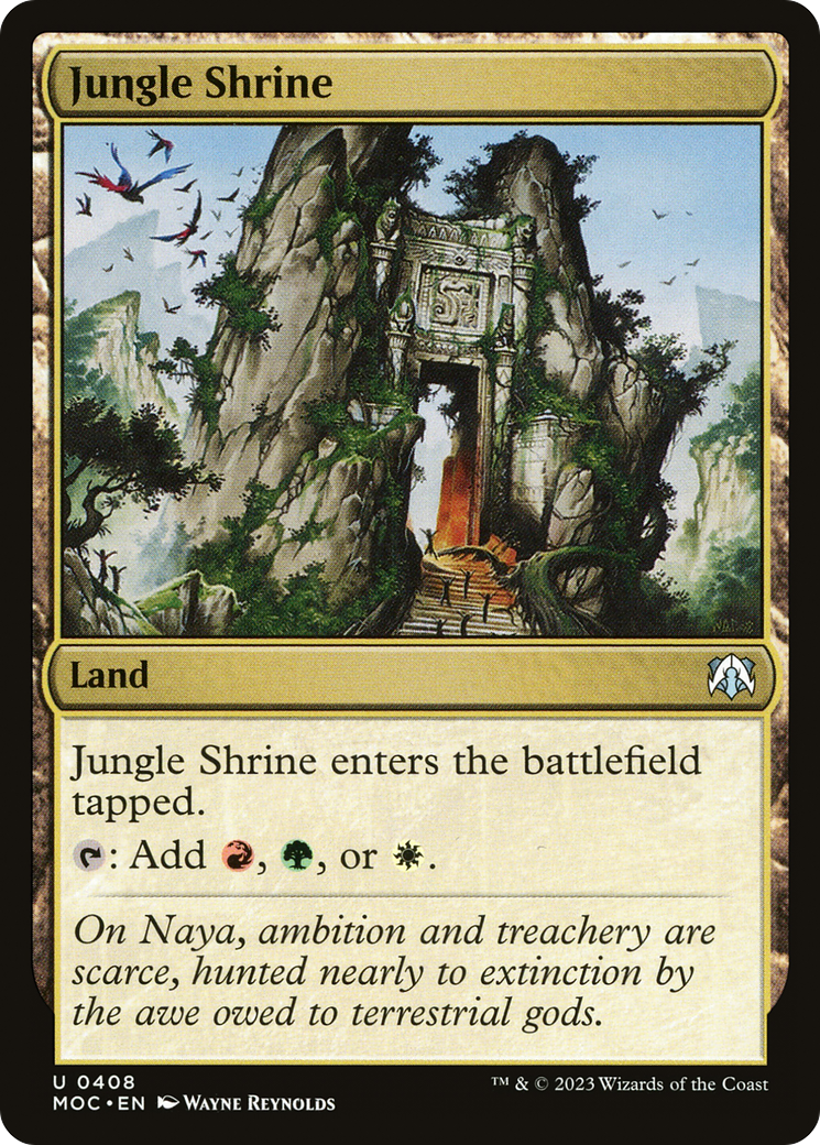 Jungle Shrine [March of the Machine Commander] MTG Single Magic: The Gathering | Red Claw Gaming