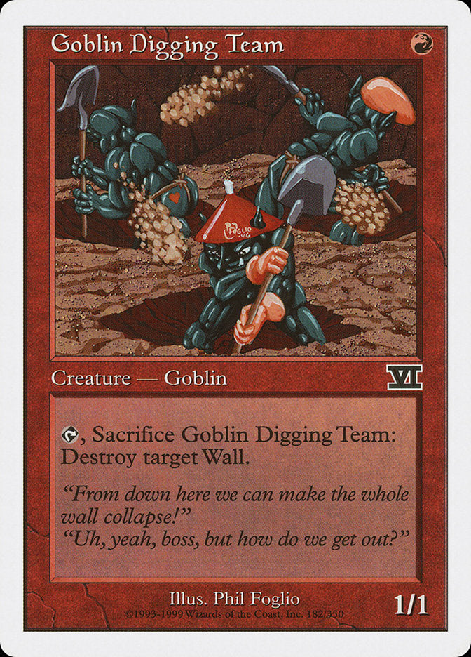 Goblin Digging Team [Classic Sixth Edition] MTG Single Magic: The Gathering | Red Claw Gaming