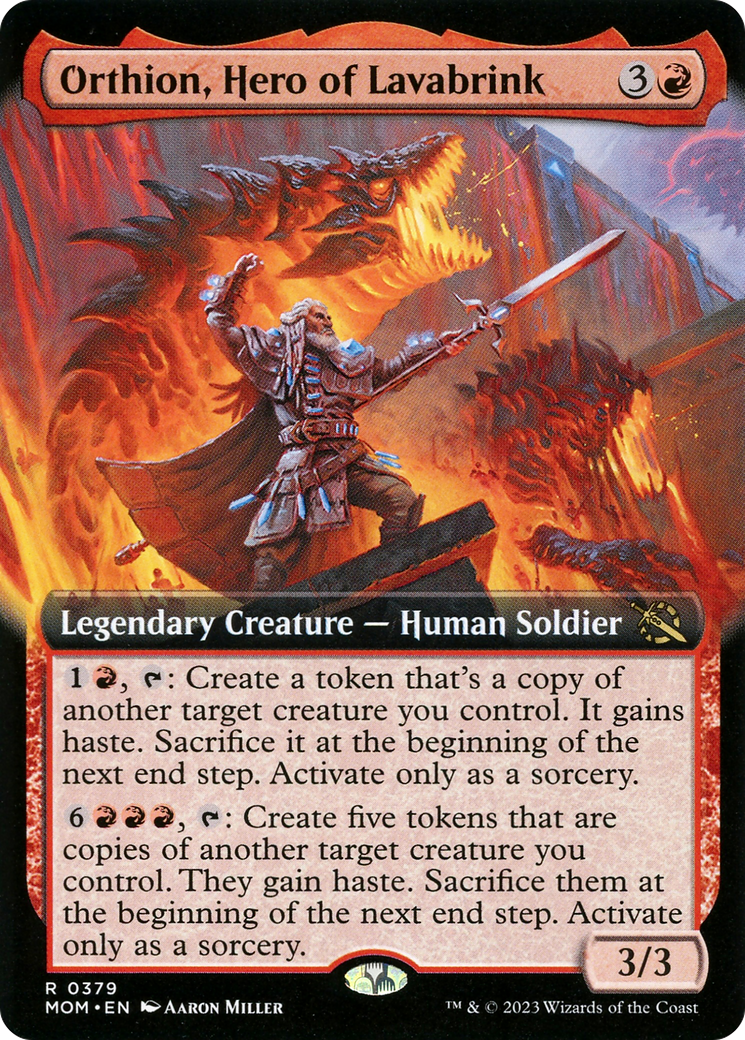 Orthion, Hero of Lavabrink (Extended Art) [March of the Machine] MTG Single Magic: The Gathering    | Red Claw Gaming