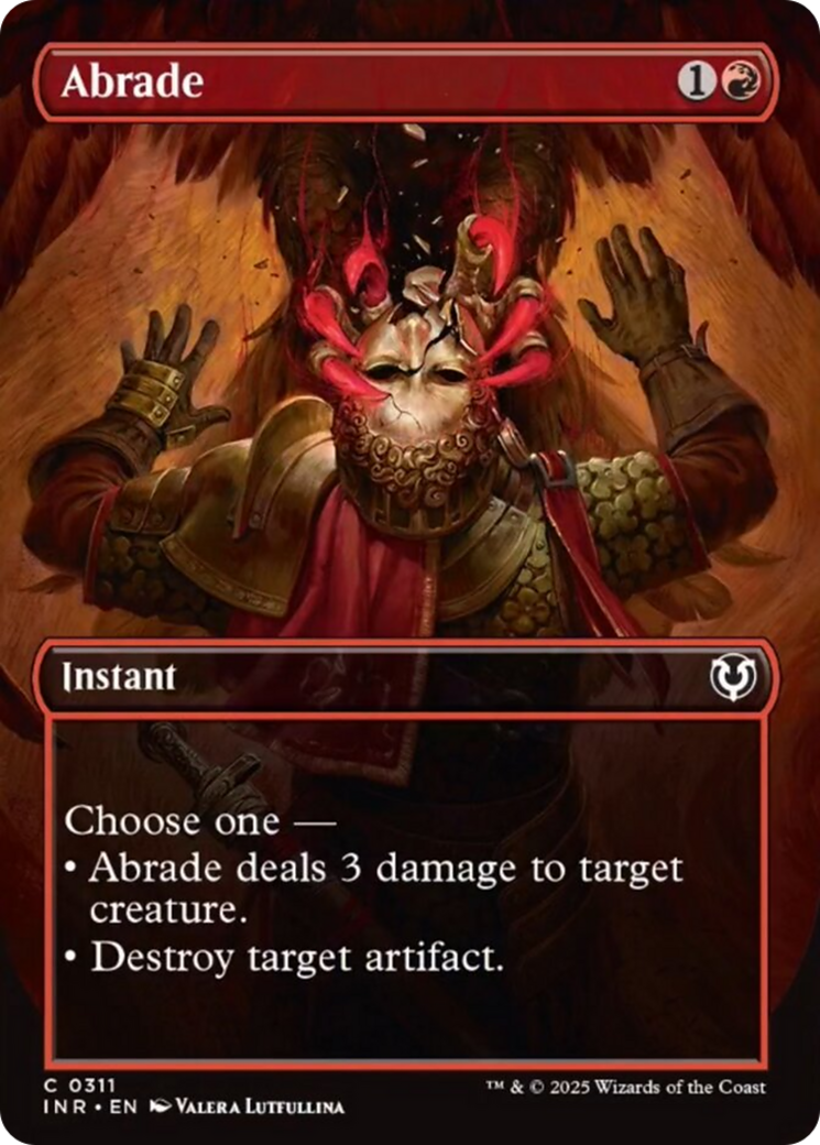 Abrade (Borderless) [Innistrad Remastered] MTG Single Magic: The Gathering | Red Claw Gaming