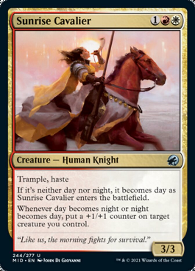 Sunrise Cavalier [Innistrad: Midnight Hunt] MTG Single Magic: The Gathering | Red Claw Gaming