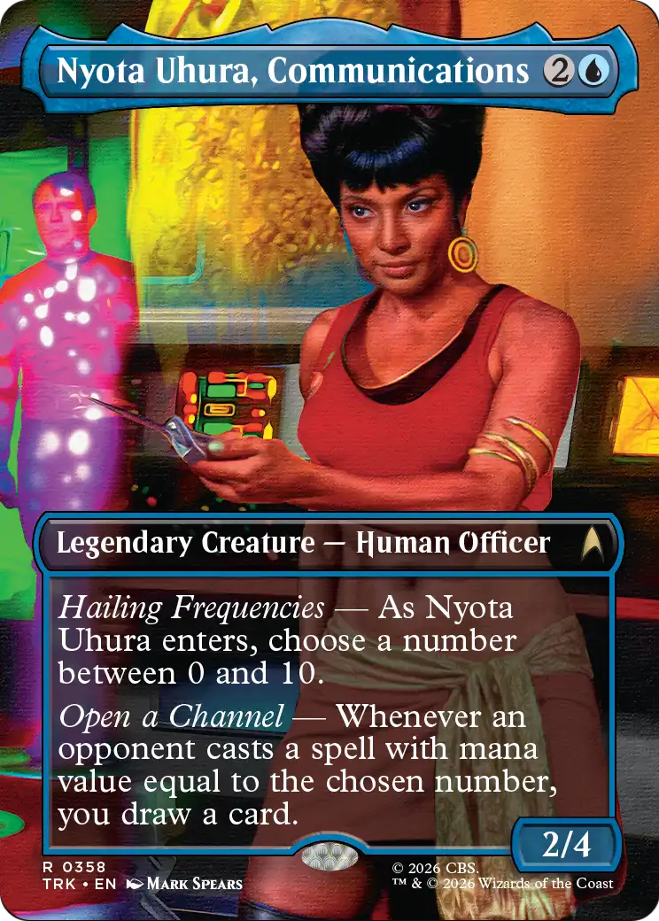 Nyota Uhura, Communications Officer (Borderless) [Star Trek] MTG Single Magic: The Gathering | Red Claw Gaming