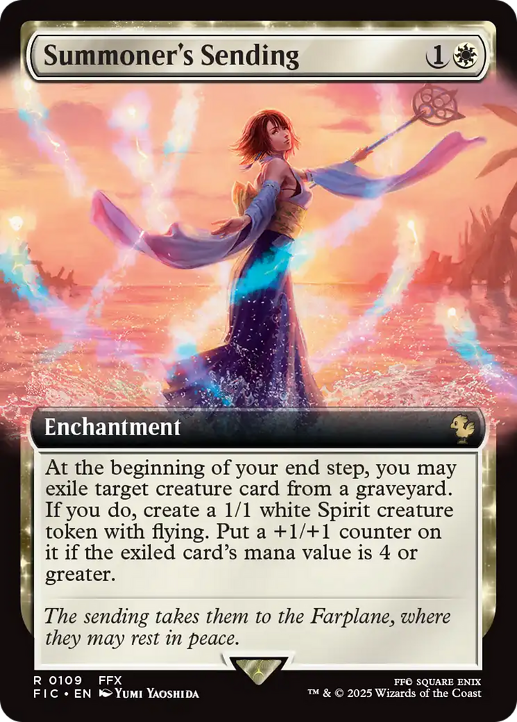 Summoner's Sending (Extended Art) [FINAL FANTASY Commander] MTG Single Magic: The Gathering | Red Claw Gaming
