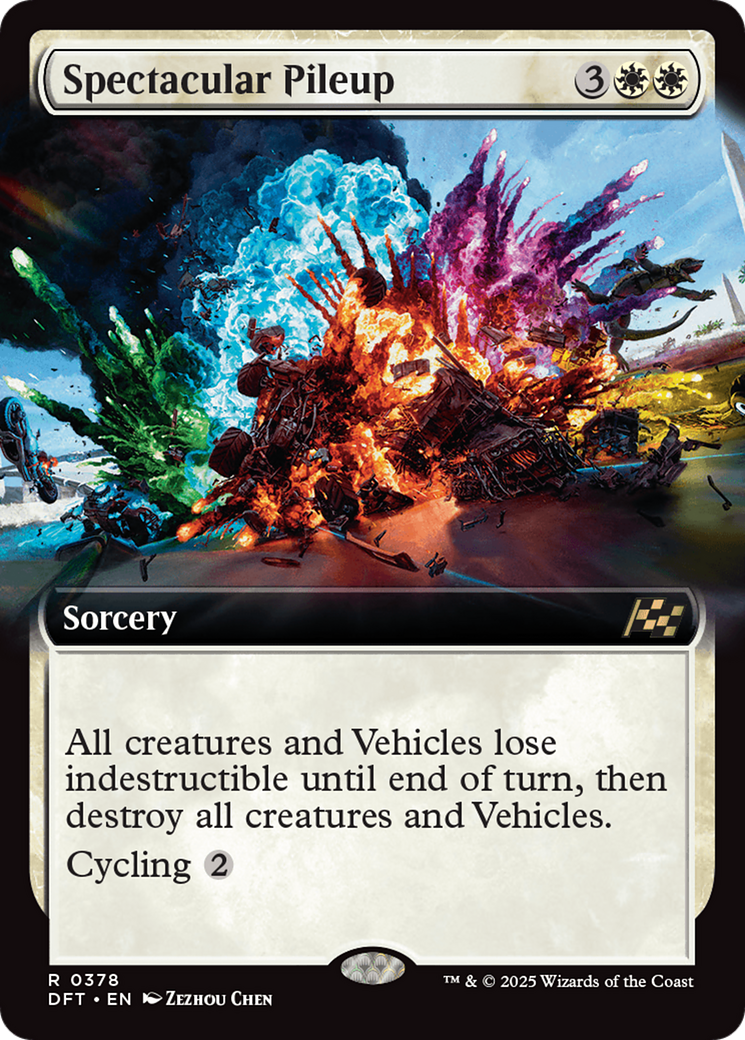 Spectacular Pileup (Extended Art) [Aetherdrift] MTG Single Magic: The Gathering | Red Claw Gaming