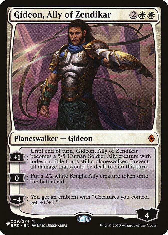 Gideon, Ally of Zendikar [The List] MTG Single Magic: The Gathering | Red Claw Gaming