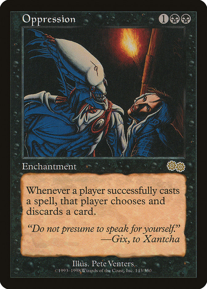 Oppression [Urza's Saga] MTG Single Magic: The Gathering | Red Claw Gaming